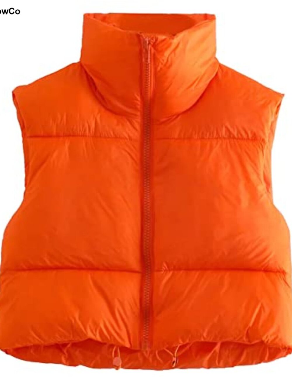 Women's Cropped Puffer Vest Lightweight Sleeveless Quilted Gilet